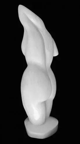 A statue of a woman in the shape of a torso.
